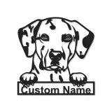 Cartel de metal LED personalizado de Dálmata, regalo para amantes de los perros, decoración para el salón