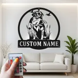 Custom Labrador Retriever Hunting Sign | LED Metal Wall Art for Hunters | Personalized Duck Dog & Outdoor Enthusiast Gift