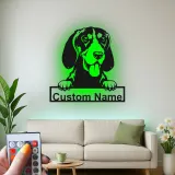 Custom Beagle Led Light Metal Wall Art Personalized Dog Lover Gift Living Room Pet Decor 3