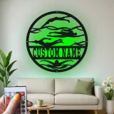 Décoration murale en métal LED personnalisée pour nageurs - Cadeau pour nageurs, décoration de salle de sport ou de piscine