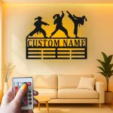 Personalized Martial Arts Metal Sign | Custom Karate LED Wall Art | Dojo & Gym Decor | Martial Artist Gift