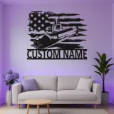 Custom Submarine Metal Sign | Personalized Navy LED Wall Art | Patriotic Veteran Home Decor | US Military Gift