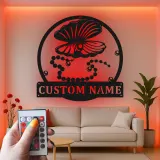 Insegna LED con Conchiglia di Ostrica | Arte Murale in Metallo Personalizzata | Decorazione Costiera Moderna per Casa al Mare, Salone e Spa | Regalo Nautico Personalizzato
