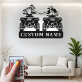 Cartel de metal LED personalizado para motorista de ATV, regalo personalizado para entusiastas del off-road, decoración para garaje o man cave 2