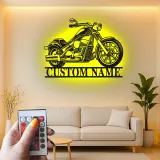 Insegna in metallo LED personalizzata per motociclisti, regalo per appassionati, decorazione per garage o man cave