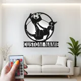Panneau LED Personnalisé Joueur de Football | Décoration Murale en Métal Personnalisée | Décor & Cadeau pour Athlète