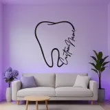 Personalisierte Zahnsilhouette-Schild | LED-Metall-Wandkunst | Dekor für Zahnarztpraxen | Geschenk für Hygieniker