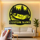 Décoration murale en métal LED personnalisée pour maison de lac