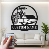Panneau Métallique Routeur | Art de Construction LED Personnalisé | Décoration de Machinerie Lourde Personnalisée pour Bureau & Garage