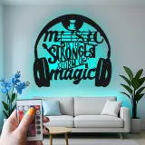 Cartel de metal LED con cita musical, regalo para amantes de la música, decoración para dormitorio o estudio