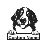 Custom Bernese Mountain Dog Led Light Metal Wall Art Personalized Dog Lover Gift Living Room Pet Decor 1
