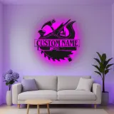 Personalisierte Holzwerkzeuge LED-beleuchtete Metall-Wandkunst Geschenk für Tischler Werkstatt-Dekoration
