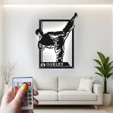 Insegna in metallo LED Karate | Insegna personalizzata per arti marziali | Decorazione con nome del combattente per dojo e palestra | Regalo Taekwondo