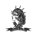 Decoración mural LED de metal de diosa | Decoración mística personalizada para dormitorio | Cartel con nombre a medida para ella