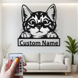 Décoration murale en métal personnalisée avec lumière LED pour les amoureux des animaux