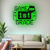 Gamer LED Sign for Wall | Custom 1st Grade Gift | Metal Art for Kids Room | Gaming Decor Light