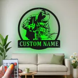 Décoration murale en métal LED personnalisée pour soudeur - Cadeau pour passionnés de soudage, décoration de garage ou d'atelier