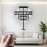 Cartel de metal LED personalizado para cesta de Disc Golf, regalo para jugadores de Disc Golf, decoración de sala de juegos o exterior