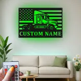 Insegna in metallo LED personalizzata per camion semi, regalo per camionisti, decorazione per garage o man cave 10