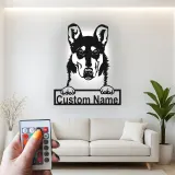 Décoration murale en métal LED personnalisée pour les amoureux des chiens - Berger Allemand 3