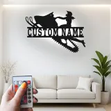 Personalisierte LED-Beleuchtung Metall-Wandkunst für Schneemobilfahrer – Geschenk für Schneemobil-Enthusiasten, Garage oder Hüttendekoration
