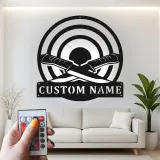 Custom Knife Target Led Light Metal Wall Art Personalized Gift for Knife Enthusiasts Man Cave Decor