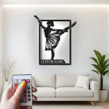 Insegna in metallo LED ballerina personalizzata, regalo di danza per amanti del balletto, decorazione per camera da letto o studio di danza