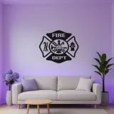 Custom Firefighter LED Sign | Personalized Metal Wall Art | Fire Station Decor & Fireman Gift