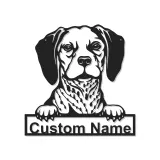 Cartel de metal LED personalizado con Beagle, regalo para amantes de los perros, decoración para sala de estar
