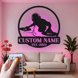 Custom DJ Turntable Led Light Metal Wall Art Music Lover Gift Studio or Game Room Decor