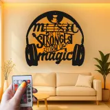 Cartel de metal LED con cita musical, regalo para amantes de la música, decoración para dormitorio o estudio