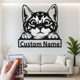 Insegna in Metallo LED Personalizzata per Amanti degli Animali - Regalo per Decorare la Camera da Letto o il Soggiorno 1