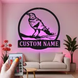 Cartel de metal LED de cuervo personalizado, regalo único para amantes de la naturaleza, acento decorativo para el hogar