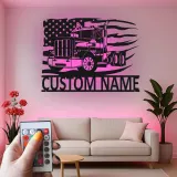 Insegna in metallo LED personalizzata per camion semi, regalo per camionisti, decorazione per garage o man cave 14