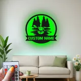 Personalisierte Kajak LED Metallkunst | Individuelles Kanufahrer-Schild | Dekor für das Außenbereich-Ferienhaus Geschenk für Ihn