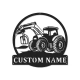 Custom Tractor Name Sign | LED Metal Wall Art | Personalized Farmer Gift | Garage & Man Cave Decor