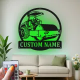 Panneau Métallique Routeur | Art de Construction LED Personnalisé | Décoration de Machinerie Lourde Personnalisée pour Bureau & Garage