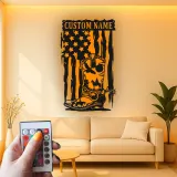 Personalisierte Cowboy-Stiefel LED-Metall-Wandkunst – Western-Geschenk für Ihn, rustikale Man-Cave-Deko
