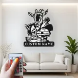 Custom Goat Farm Sign | LED Metal Wall Art | Personalized Farmhouse Decor for Barn or Ranch | Animal Lover Gift