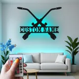 Personalisierte Motocross Metallschild | LED Dirtbike Wandkunst | Individuelle Fahrername Dekor | MX Garage Geschenk