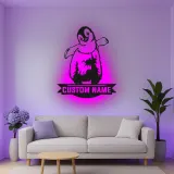 Cartel de metal LED personalizado de pingüino regalo para decoración de guardería de animales para niños