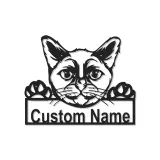 Insegna in metallo personalizzata con luce LED per gatti - Regalo per amanti dei gatti, decorazione per soggiorno o camera da letto 2