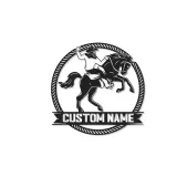 Custom Cowboy and Horse Led Light Metal Wall Art Western Gift for Ranch Lovers Rustic Home Decor