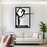 Gymnastics LED Metal Sign | Custom Name Wall Art for Girls Room | Personalized Gymnast Gift Light