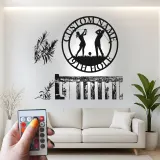 Enseigne LED de golf personnalisée | Décoration murale en métal sur mesure pour bar maison | Déco 19e trou avec prénom | Cadeau pour couple golfeur