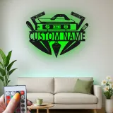 Custom Carpenter Tools Led Light Metal Wall Art Personalized Gift for Woodworkers Workshop Decor 1