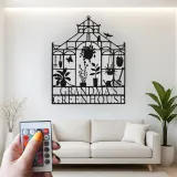 Panneau personnalisé pour serre avec LED | Décoration murale en métal sur mesure pour le jardin | Cadeau pour mamie jardinière | Déco murale