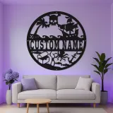 Personalized Pirate Ship Sign | Custom Name LED Metal Wall Art | Nautical Nursery Decor for Kids Room | Skull & Octopus Treasure Art