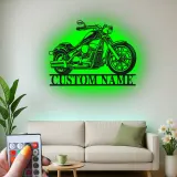 Insegna in metallo LED personalizzata per motociclisti, regalo per appassionati, decorazione per garage o man cave