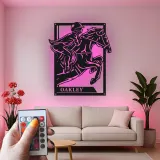 Personalized Equestrian LED Sign | Custom Horse Jumper Metal Art | Stable & Ranch Decor | Horse Lover Gift